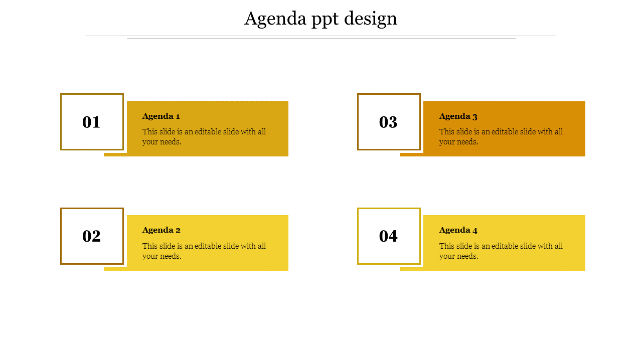 agenda ppt design-4-yellow